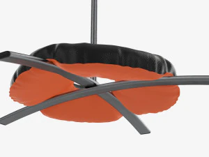 Feather type flag with weight 3D Model