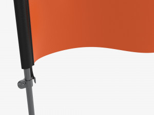 Feather type flag with weight 3D 模型
