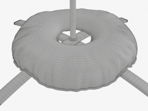 Feather type flag with weight 3D 模型