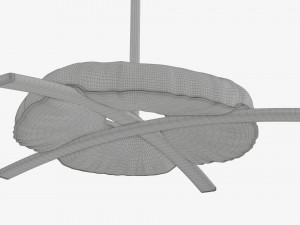 Feather type flag with weight 3D 模型
