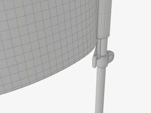 Feather type flag with weight 3D Model