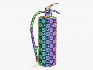 Fire extinguisher lass A and B 01 dirty 3D Model