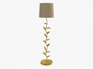Floor lamp decorated with leaves Modelo 3D