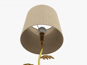 Floor lamp decorated with leaves 3D Model