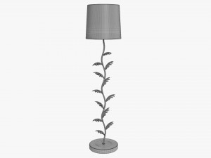 Floor lamp decorated with leaves Modelo 3D