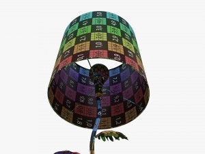 Floor lamp decorated with leaves Modelo 3D