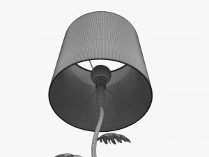 Floor lamp decorated with leaves 3D Model