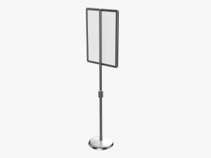Floor standing menu display mockup Modèle 3D