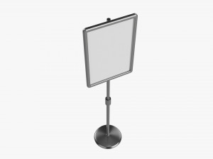 Floor standing menu display mockup Modèle 3D