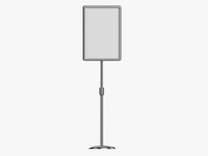 Floor standing menu display mockup Modèle 3D