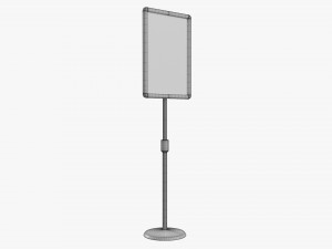 Floor standing menu display mockup Modèle 3D