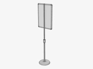 Floor standing menu display mockup Modèle 3D