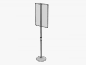 Floor standing menu display mockup 3D Model