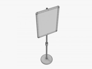 Floor standing menu display mockup Modèle 3D