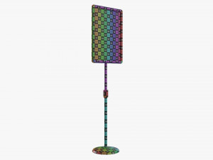 Floor standing menu display mockup Modèle 3D