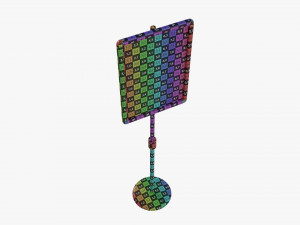Floor standing menu display mockup Modèle 3D