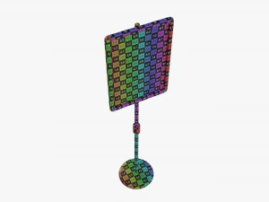 Floor standing menu display mockup 3D Model