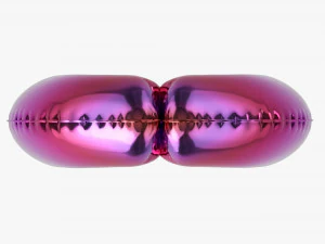 Foil balloon number 0 zero 3D Model