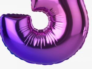 Foil balloon number 3 three Modelo 3D