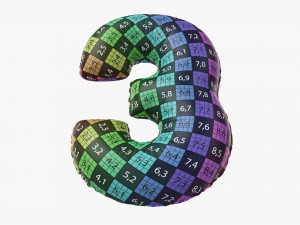 Foil balloon number 3 three Modelo 3D