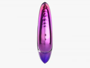 Foil balloon number 4 four 3D Model