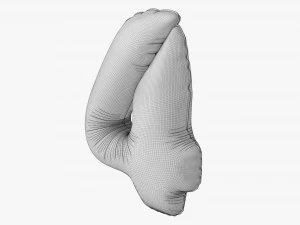Foil balloon number 4 four 3D Model