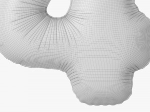 Foil balloon number 4 four 3D 모델