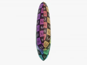 Foil balloon number 4 four 3D Model