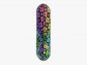 Foil balloon number 5 five 3D Model
