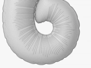 Foil balloon number 6 six 3D Model