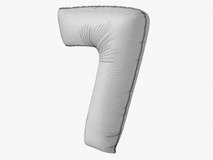 Foil balloon number 7 seven 3D Model