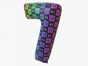 Foil balloon number 7 seven Modelo 3D