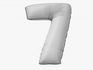 Foil balloon number 7 seven 3D Model