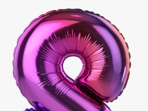 Foil balloon number 8 eight 3D Model