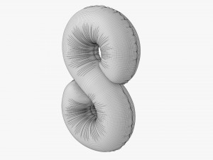 Foil balloon number 8 eight Modelo 3D