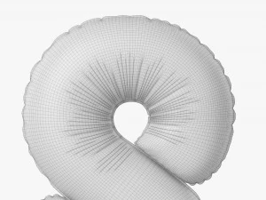 Foil balloon number 8 eight 3D Model