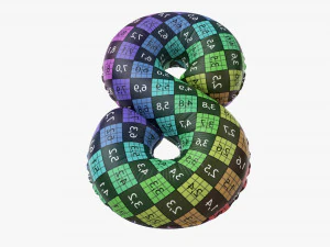 Foil balloon number 8 eight 3D Model