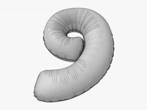 Foil balloon number 9 nine 3D Model