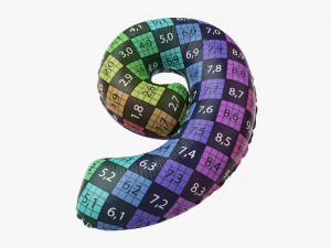 Foil balloon number 9 nine 3D Model