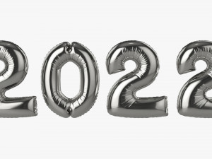 Foil balloon numbers 2022 year Modelo 3D