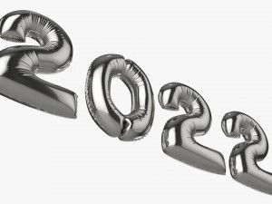 Foil balloon numbers 2022 year Modelo 3D