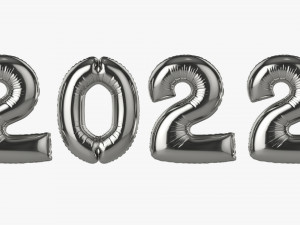 Foil balloon numbers 2022 year Modelo 3D