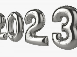 Foil balloon numbers 2023 year Modelo 3D