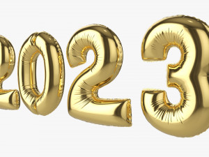 Foil balloon numbers 2023 year Modelo 3D