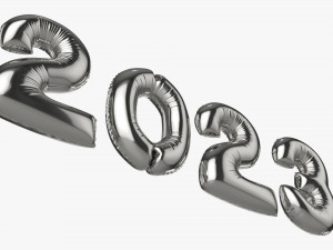 Foil balloon numbers 2023 year Modelo 3D
