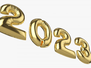 Foil balloon numbers 2023 year Modelo 3D