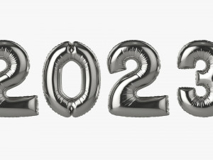 Foil balloon numbers 2023 year Modelo 3D