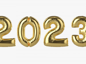 Foil balloon numbers 2023 year Modelo 3D