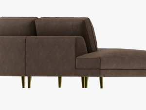 Four section sofa with cushions 3D Model