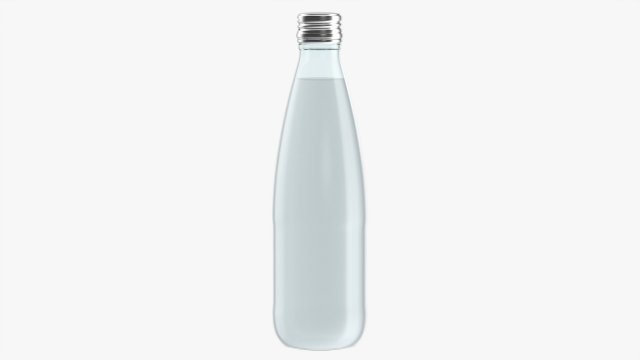 Glass water bottle mockup 02 Modelo 3D .c4d .max .obj .3ds .fbx .stl .blend 